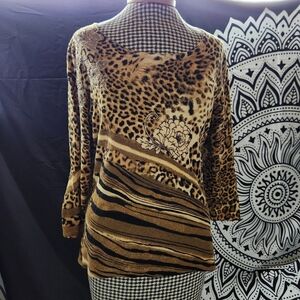 Leopard Print Women's Blouse
